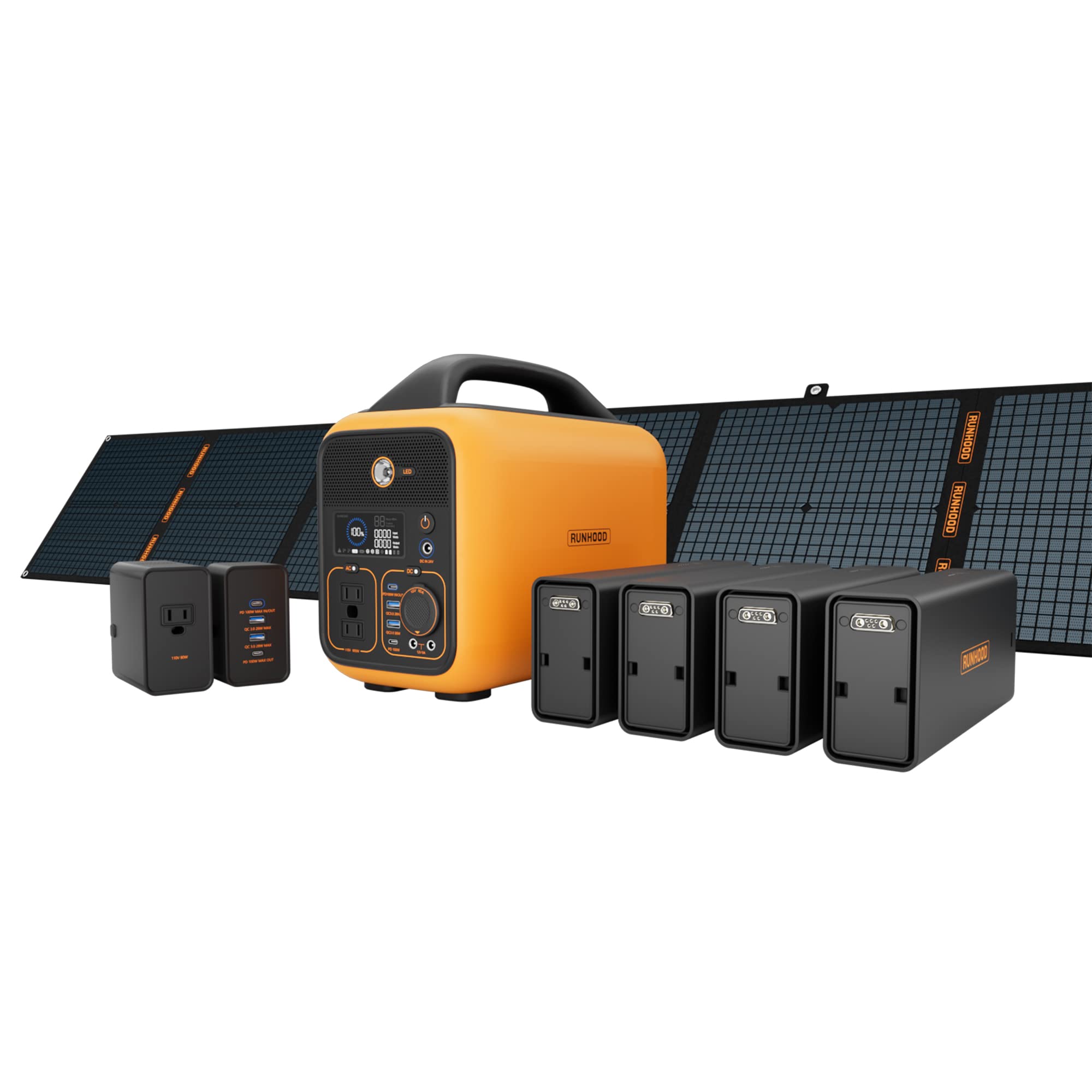 RALLYE 600 PRO ( 1296Wh/600W. Portable power station with 100W solar panel）