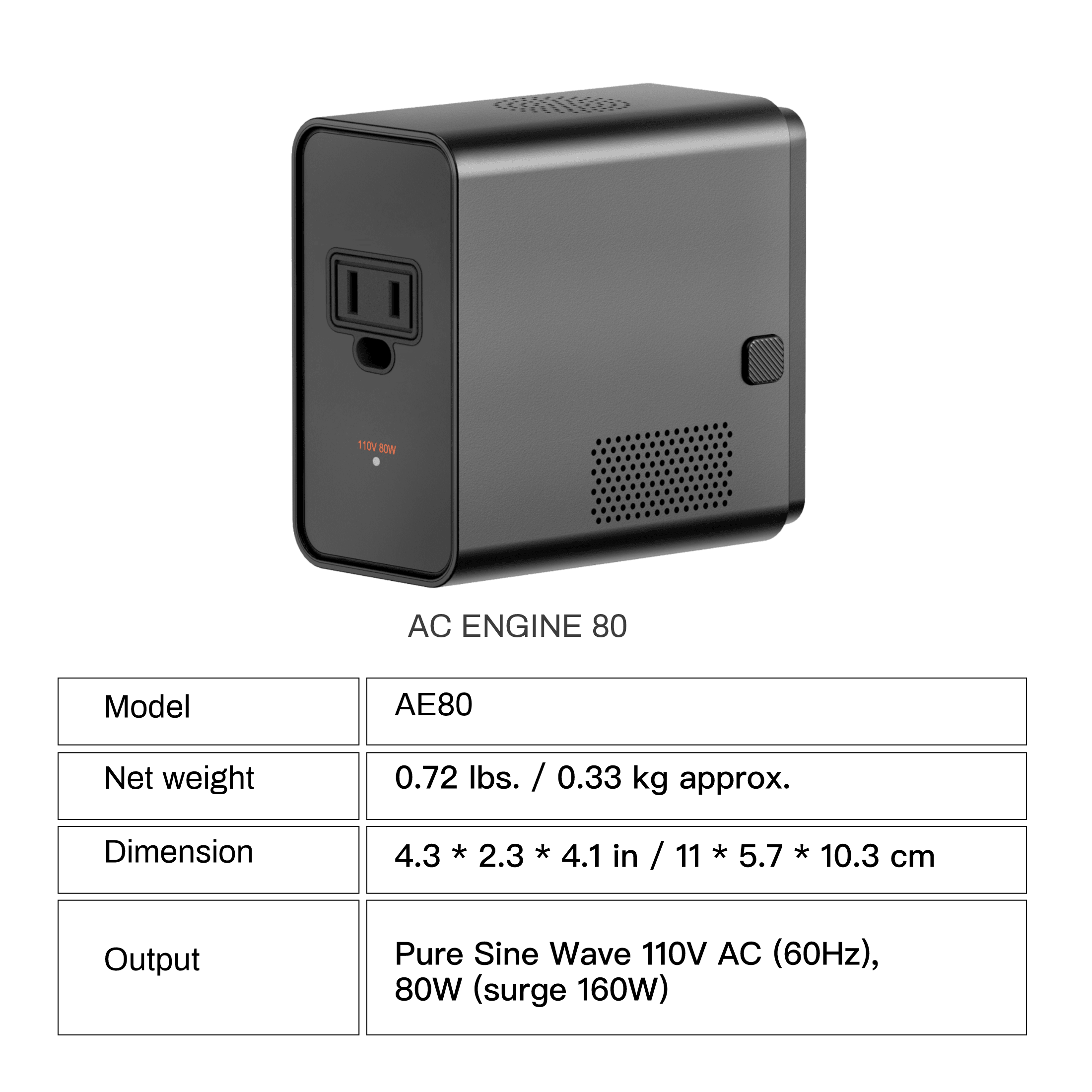 RALLYE 80(324Wh/AC 80W) - Runhood Power Inc.