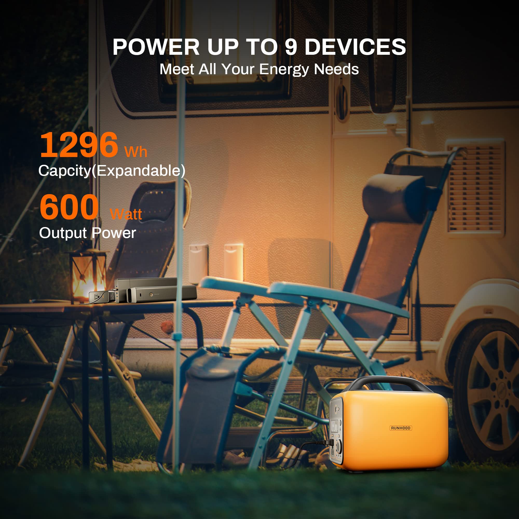 RALLYE 600 PLUS(1296Wh/600W. Portable Power Station )